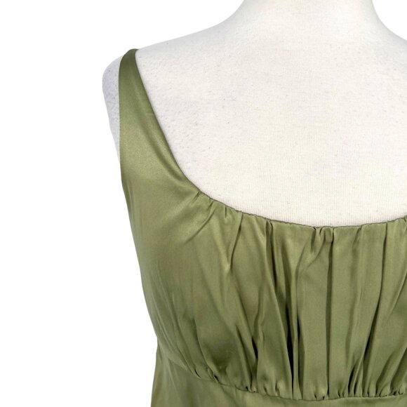 Classiques Entier Vintage Silk Scoop Neck Sleeveless Tank Top Green Size Medium - Picture 3 of 11